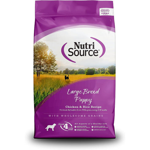 NutriSource Large Breed Puppy Chicken Rice Dry Dog Food 26lb - Poudre Pet and Feed Supply